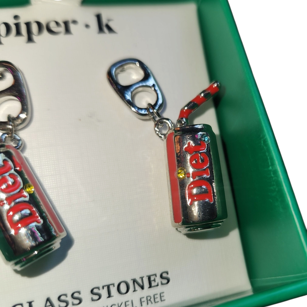 Piper K Diet Soda Can Tab Earrings - Picture 2 of 3